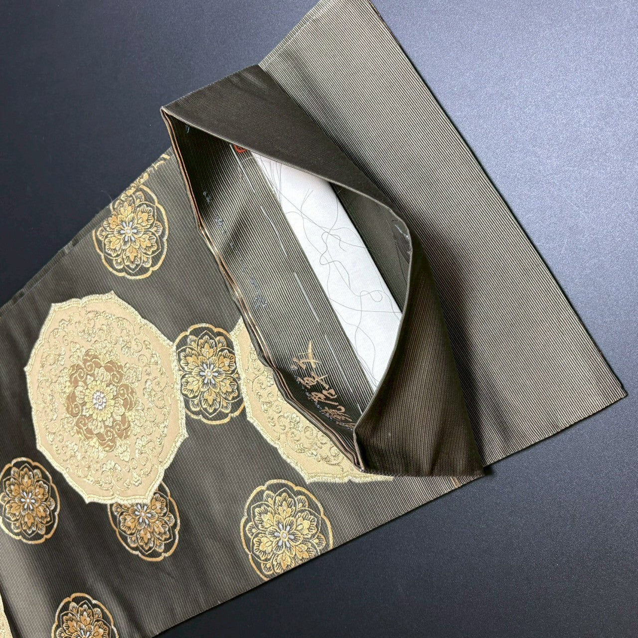 8795# Japanese Vintage Fukuro Obi Belt Kimono Fabric Silk Traditional
