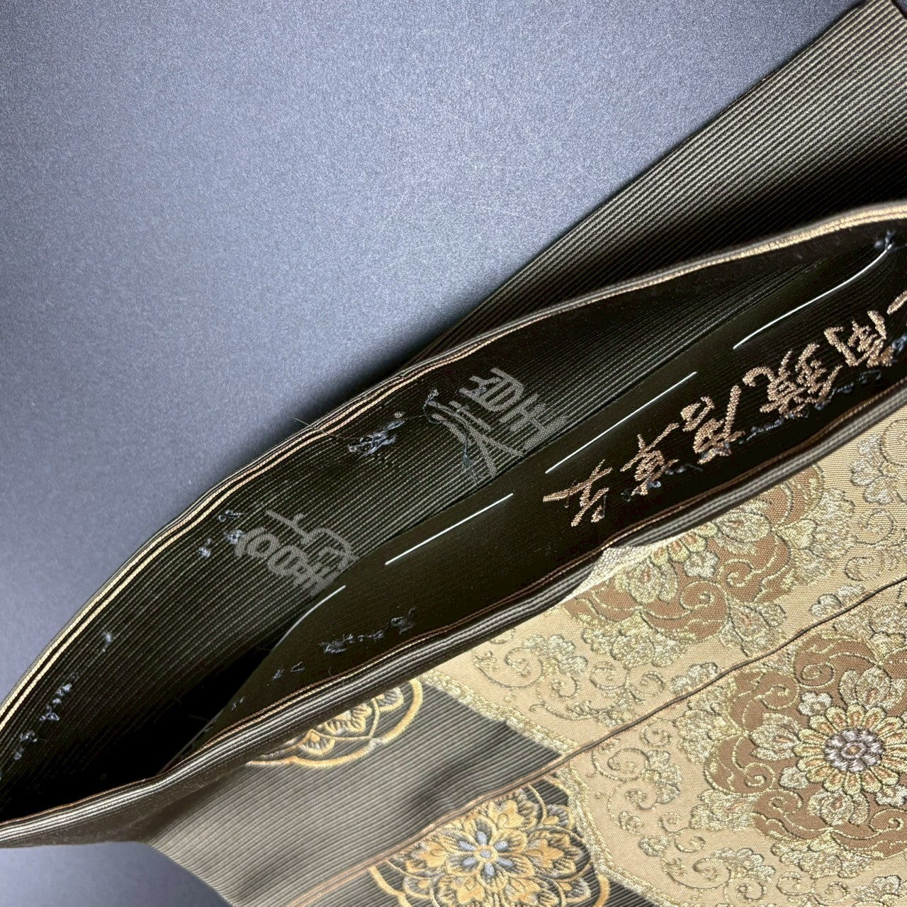 8795# Japanese Vintage Fukuro Obi Belt Kimono Fabric Silk Traditional