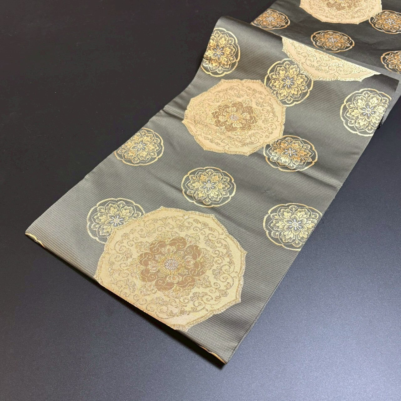 8795# Japanese Vintage Fukuro Obi Belt Kimono Fabric Silk Traditional