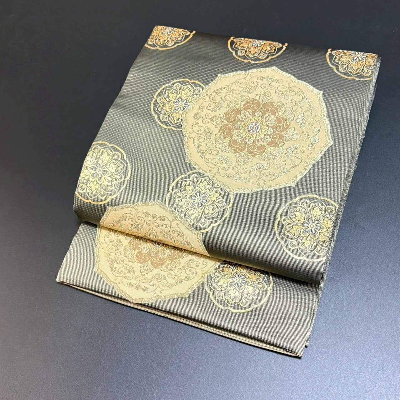 8795# Japanese Vintage Fukuro Obi Belt Kimono Fabric Silk Traditional