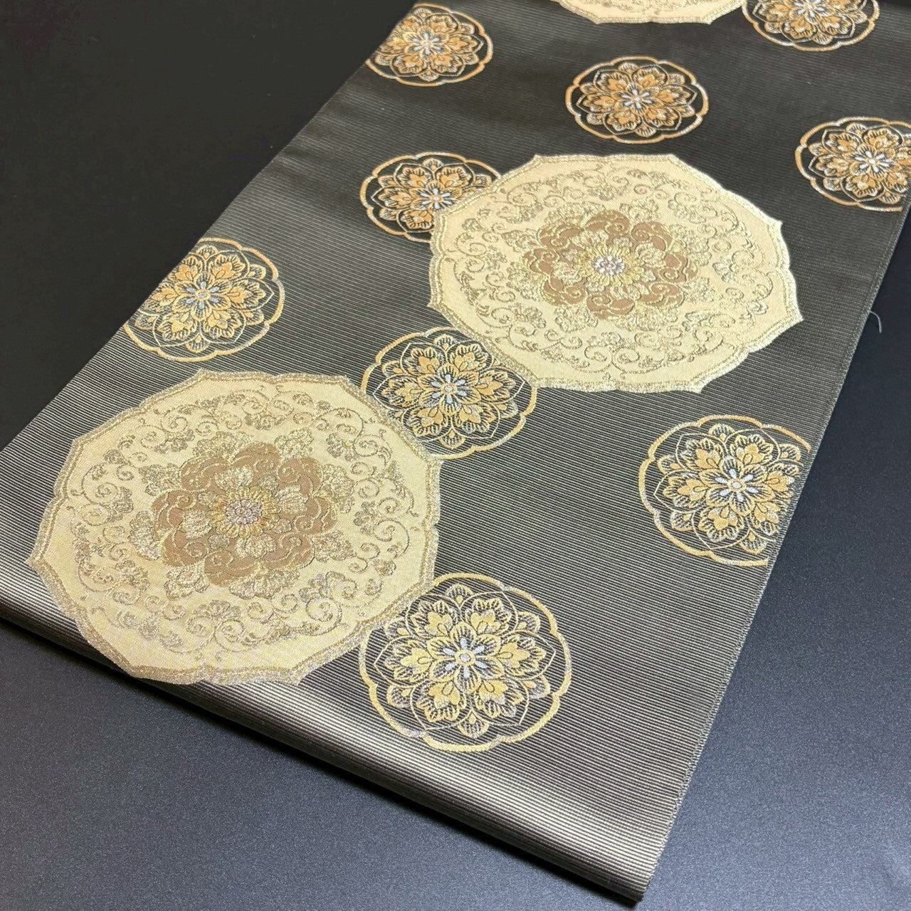 8795# Japanese Vintage Fukuro Obi Belt Kimono Fabric Silk Traditional
