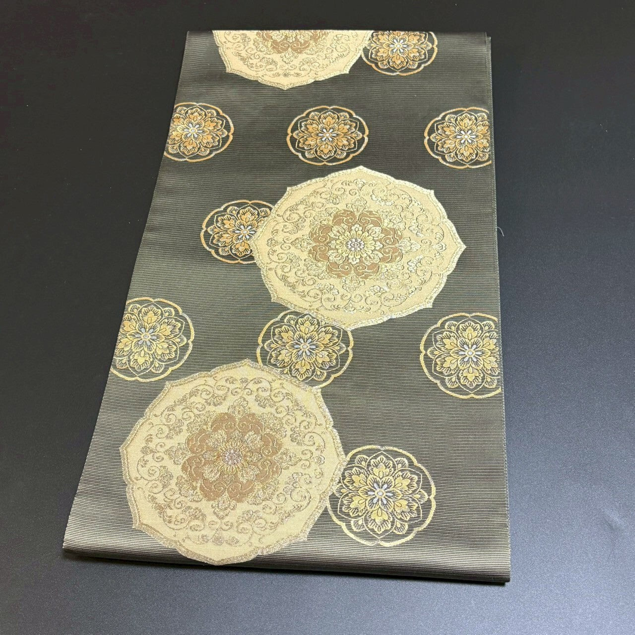 8795# Japanese Vintage Fukuro Obi Belt Kimono Fabric Silk Traditional