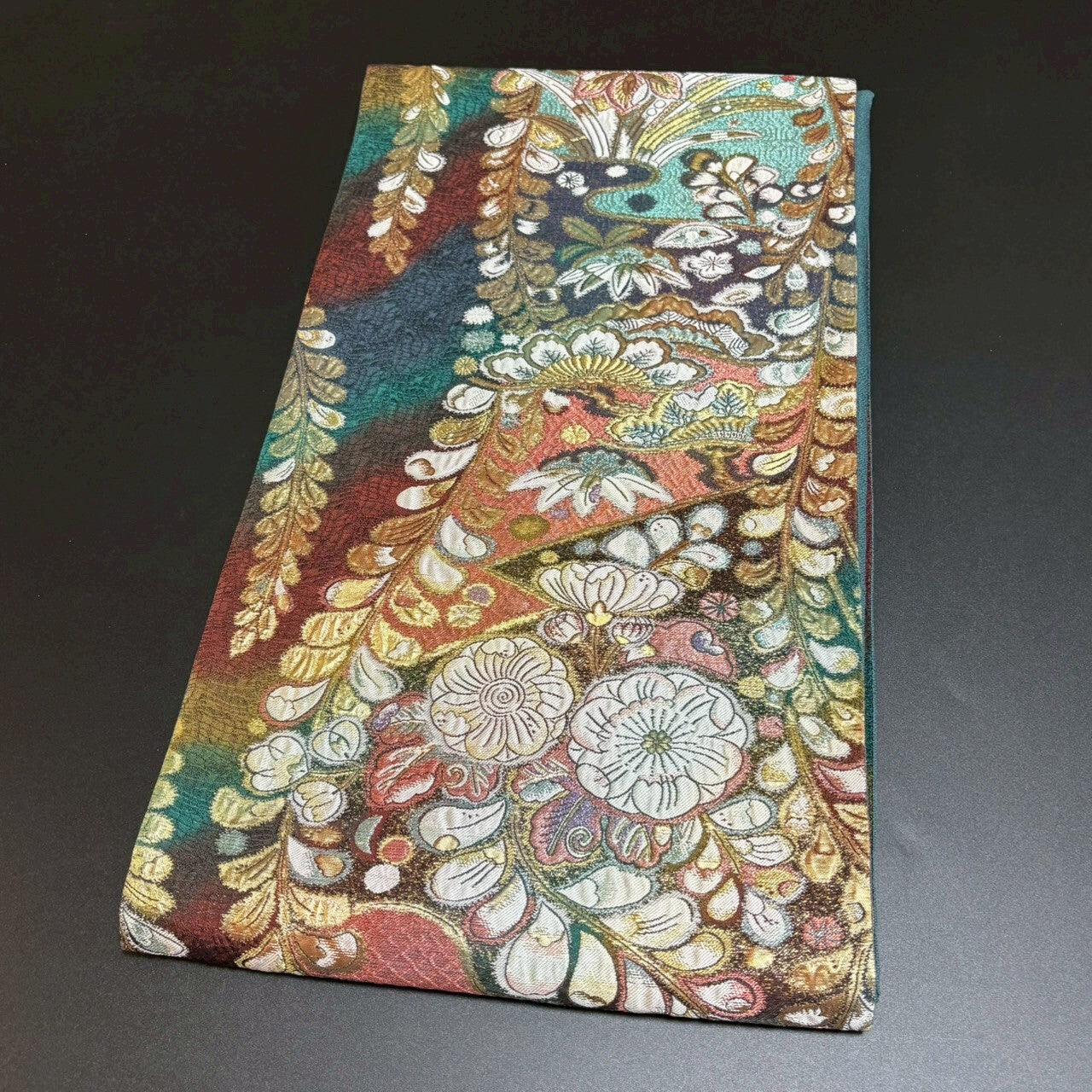 8796# Japanese Vintage Fukuro Obi Belt Kimono Fabric Silk Traditional