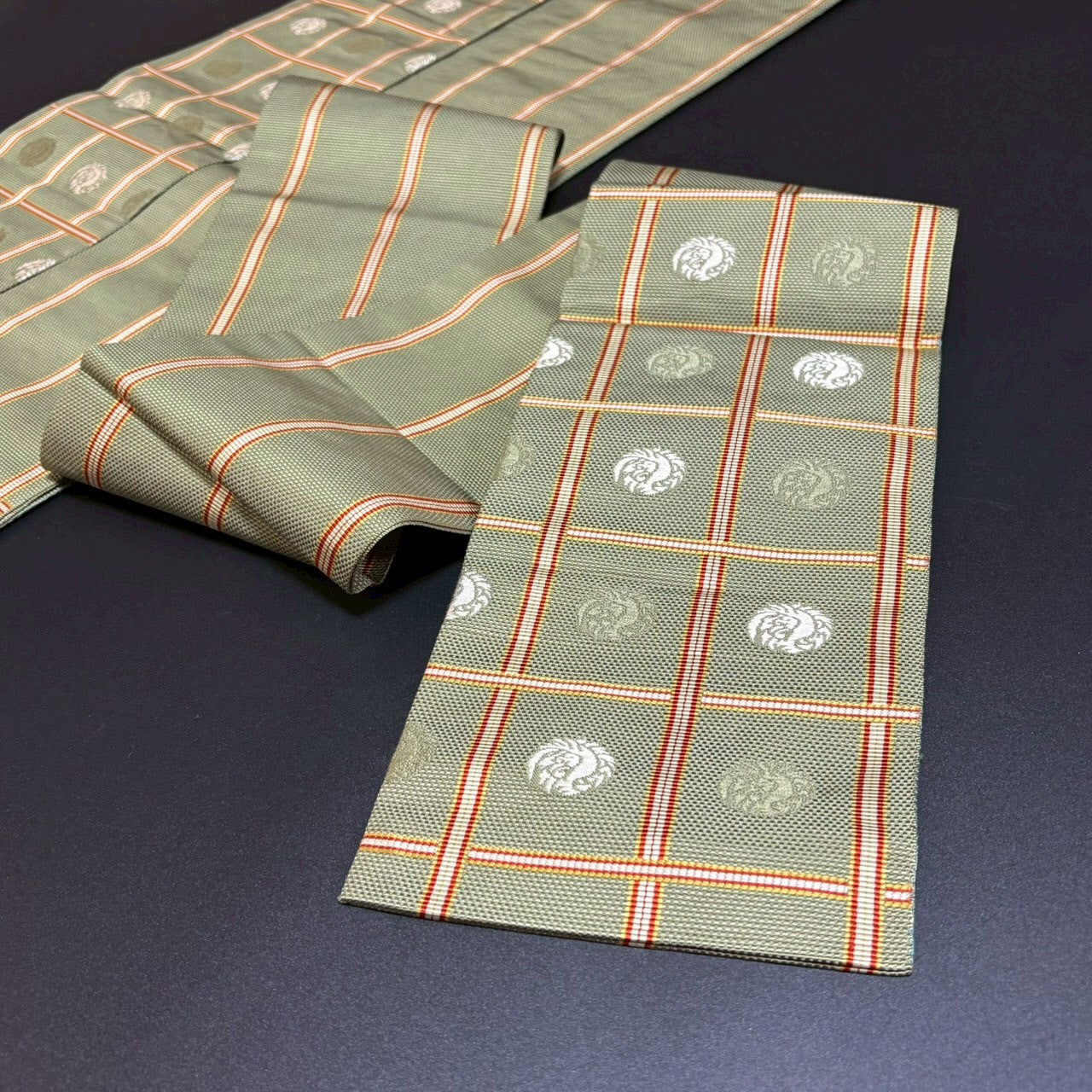 8794# Japanese Vintage Nagoya Obi Belt Kimono Fabric Silk Traditional