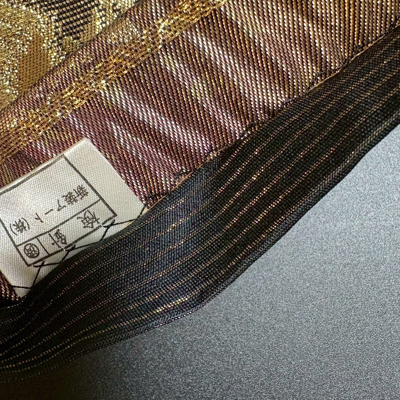 8798# Japanese Vintage Fukuro Obi Belt Kimono Fabric Silk Traditional