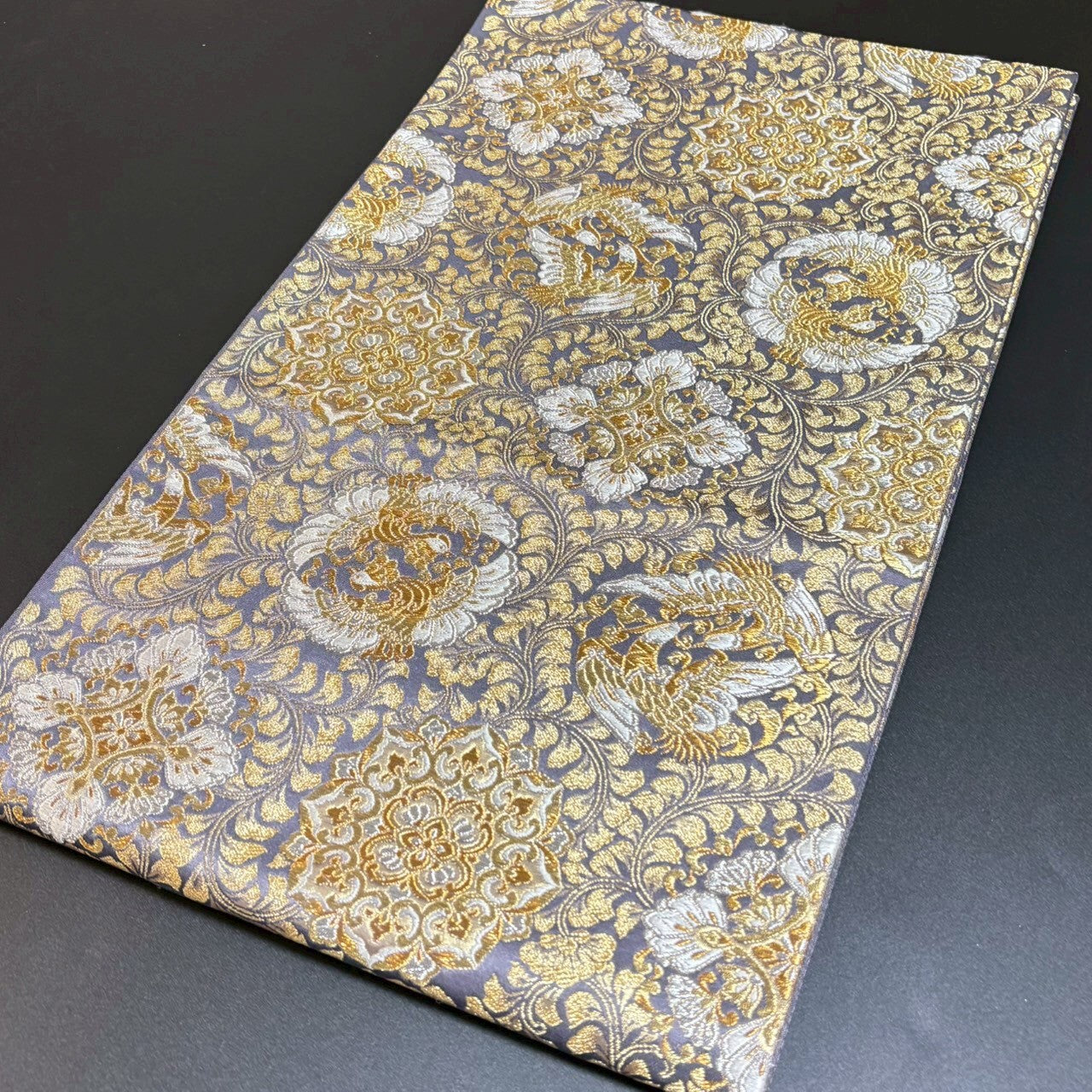 8799# Japanese Vintage Fukuro Obi Belt Kimono Fabric Silk Traditional