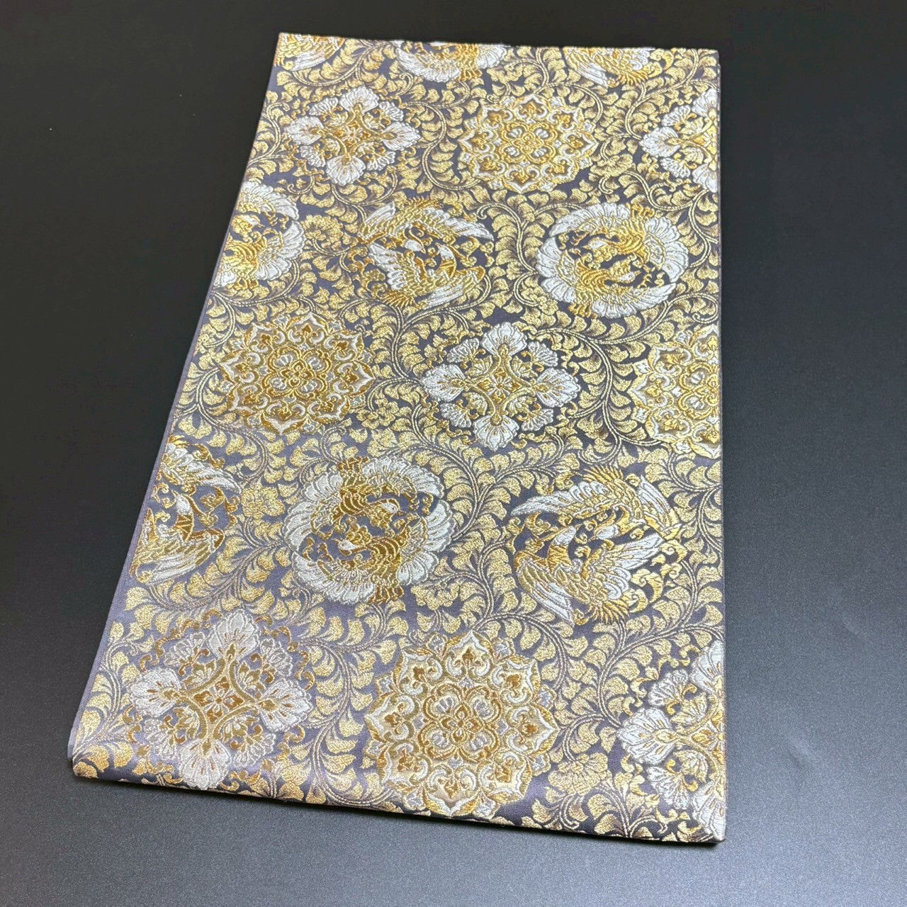8799# Japanese Vintage Fukuro Obi Belt Kimono Fabric Silk Traditional