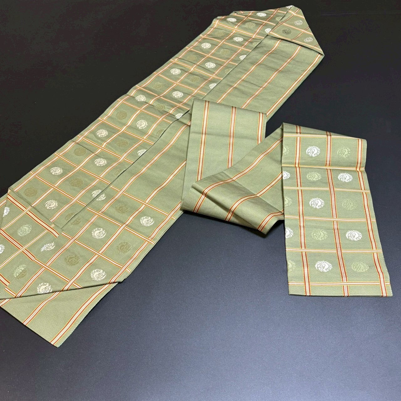 8794# Japanese Vintage Nagoya Obi Belt Kimono Fabric Silk Traditional