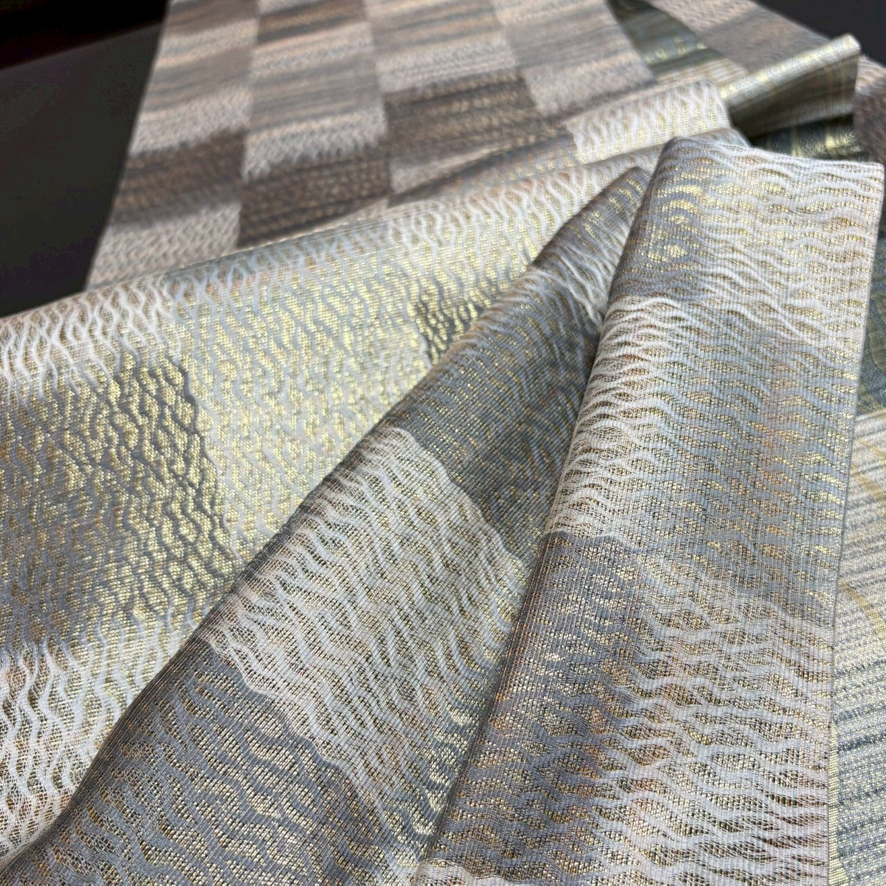 8800# Japanese Vintage Fukuro Obi Belt Kimono Fabric Silk Traditional