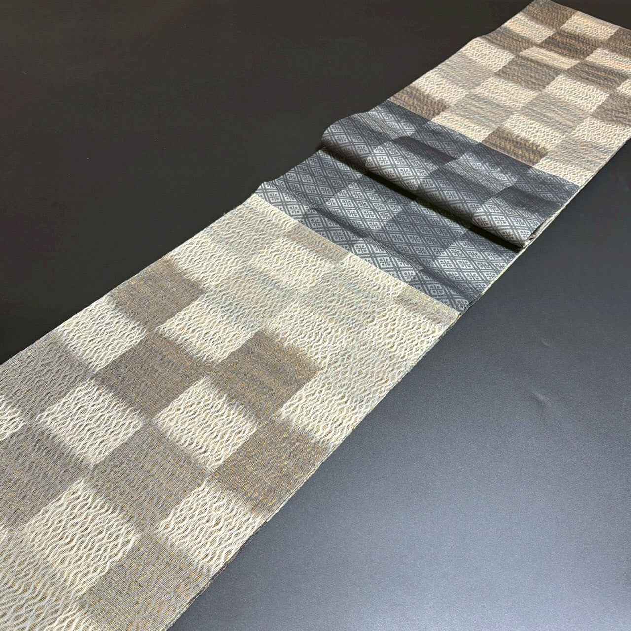 8800# Japanese Vintage Fukuro Obi Belt Kimono Fabric Silk Traditional