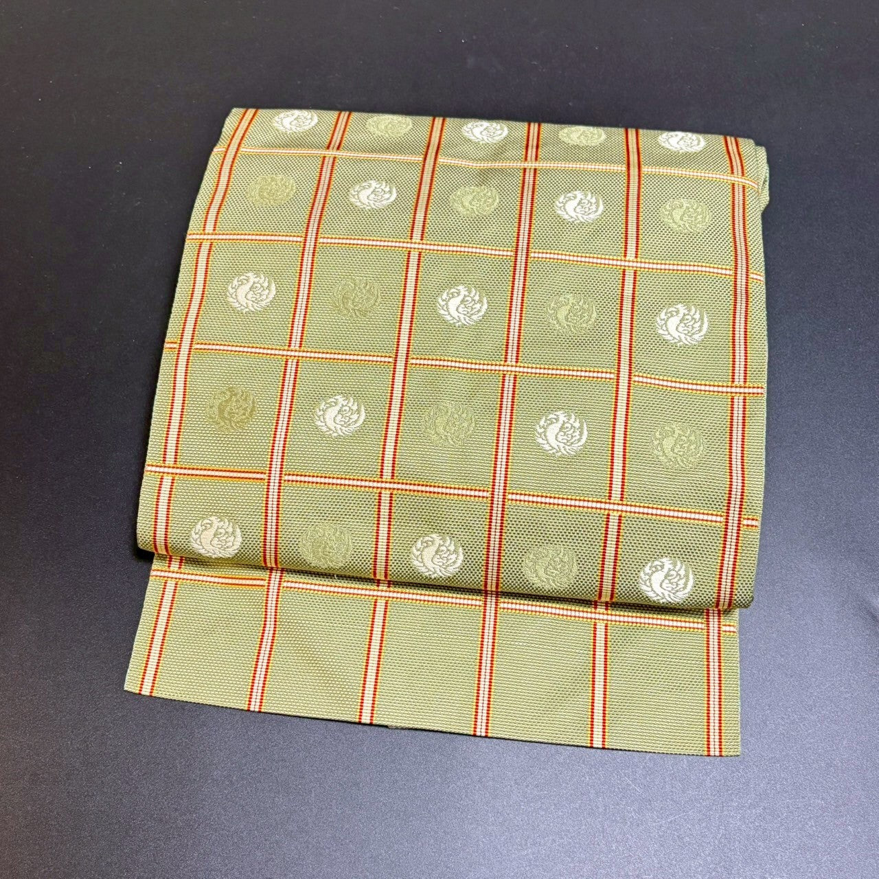 8794# Japanese Vintage Nagoya Obi Belt Kimono Fabric Silk Traditional