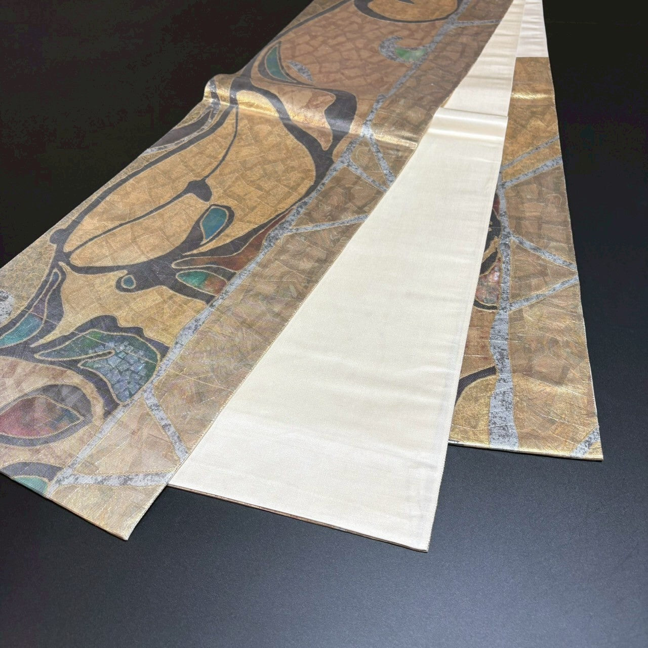 8802# Japanese Vintage Fukuro Obi Belt Kimono Fabric Silk Traditional