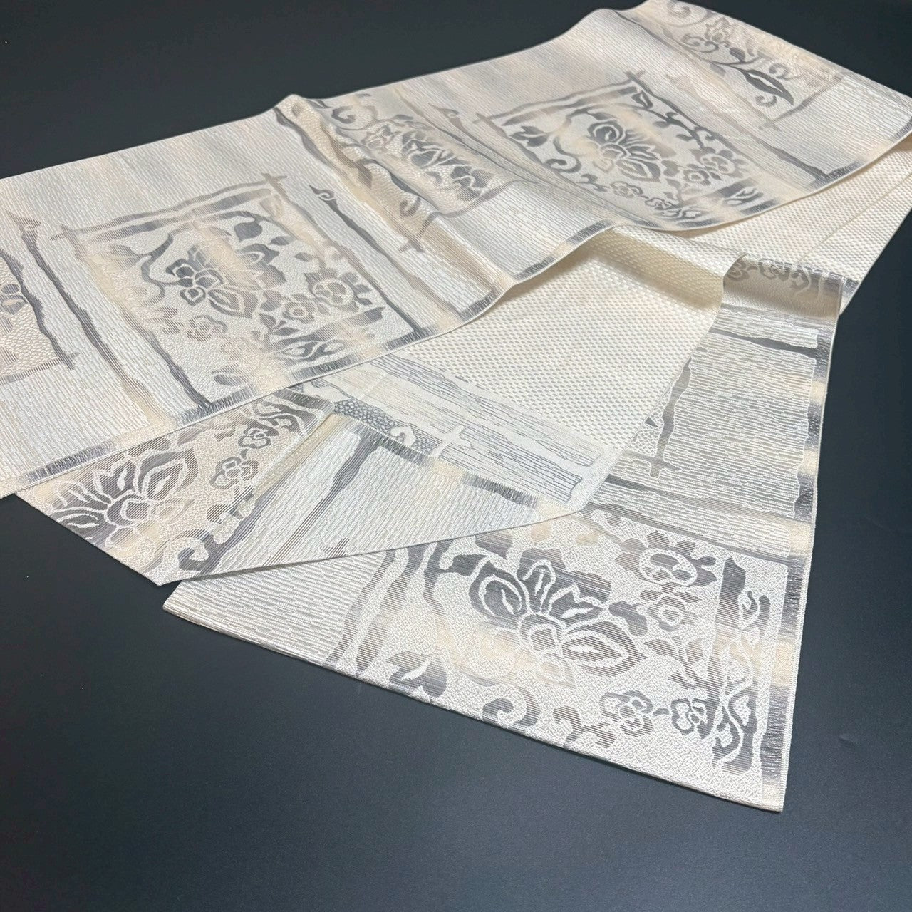 9153# Japanese Vintage Nagoya Obi Belt Kimono Fabric Silk Traditional Hakataori