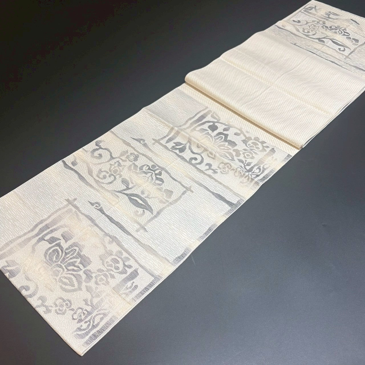 9153# Japanese Vintage Nagoya Obi Belt Kimono Fabric Silk Traditional Hakataori