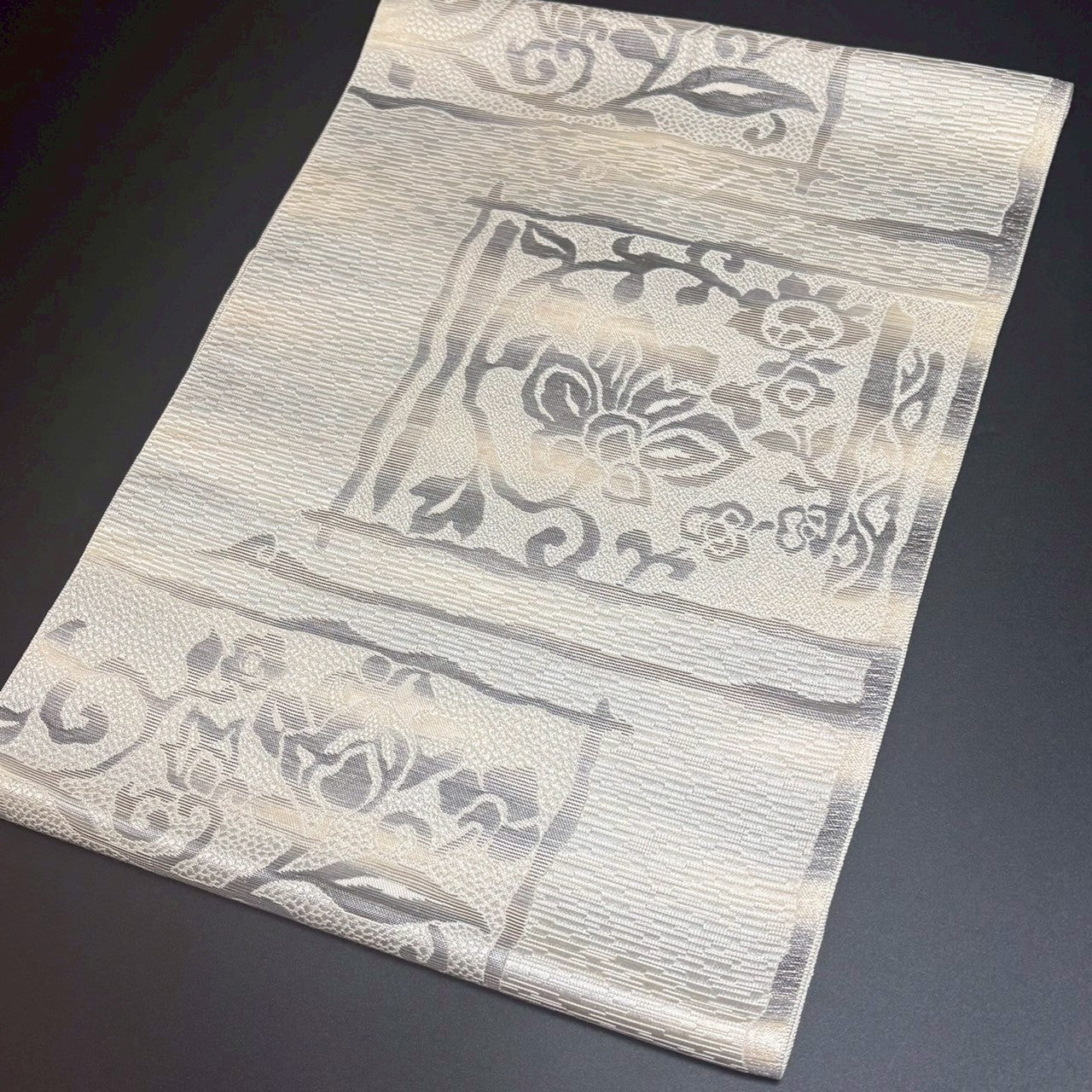 9153# Japanese Vintage Nagoya Obi Belt Kimono Fabric Silk Traditional Hakataori
