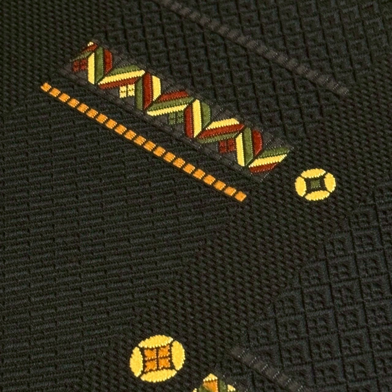 9156# Japanese Vintage Nagoya Obi Belt Kimono Fabric Silk Traditional Hakataori