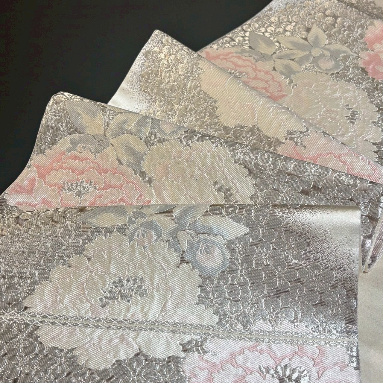 9158# Japanese Vintage Fukuro Obi Belt Kimono Fabric Silk Traditional