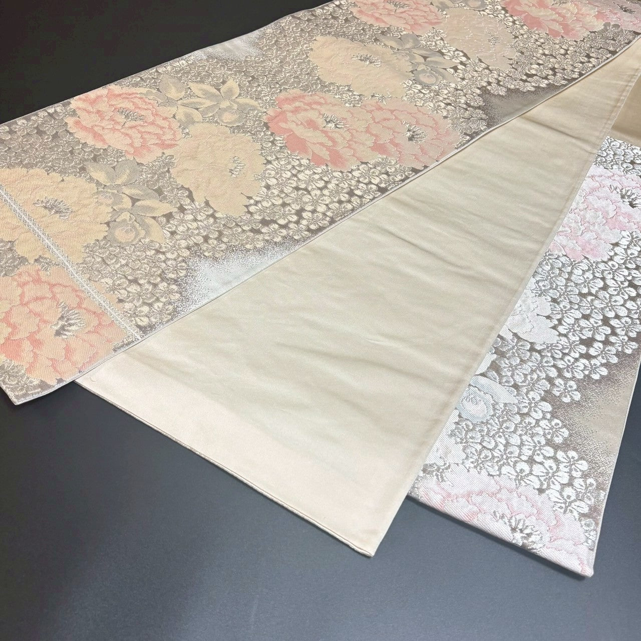 9158# Japanese Vintage Fukuro Obi Belt Kimono Fabric Silk Traditional
