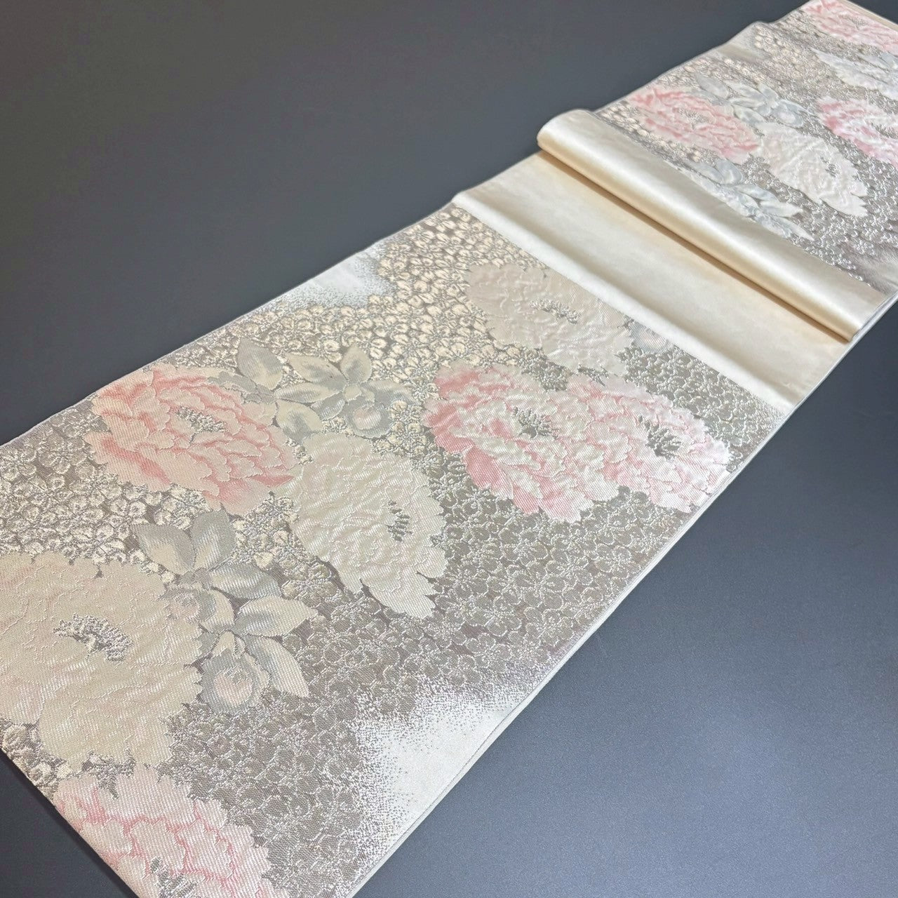 9158# Japanese Vintage Fukuro Obi Belt Kimono Fabric Silk Traditional