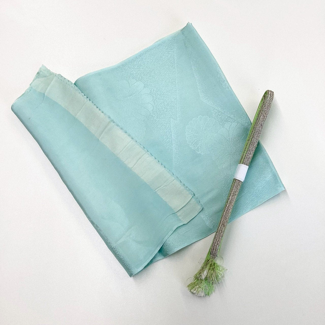 ［8275］帯締め 帯揚げ セット 菊毘沙門亀甲文様 正絹 着物 帯絞め