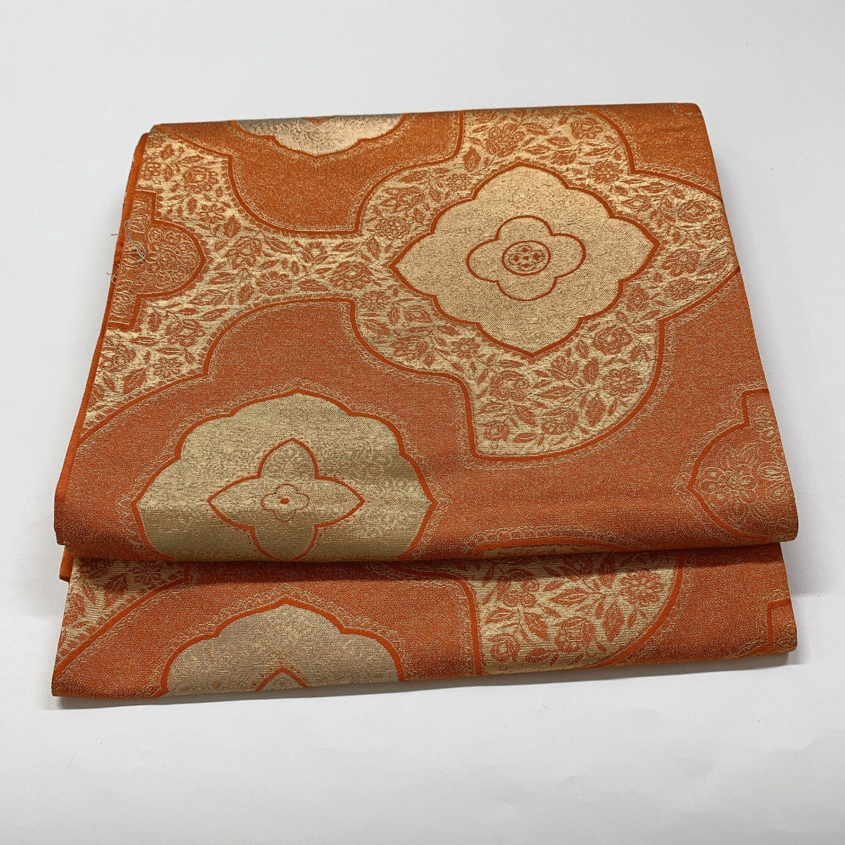 8938# Japanese Vintage Fukuro Obi Belt Kimono Fabric Silk Traditional