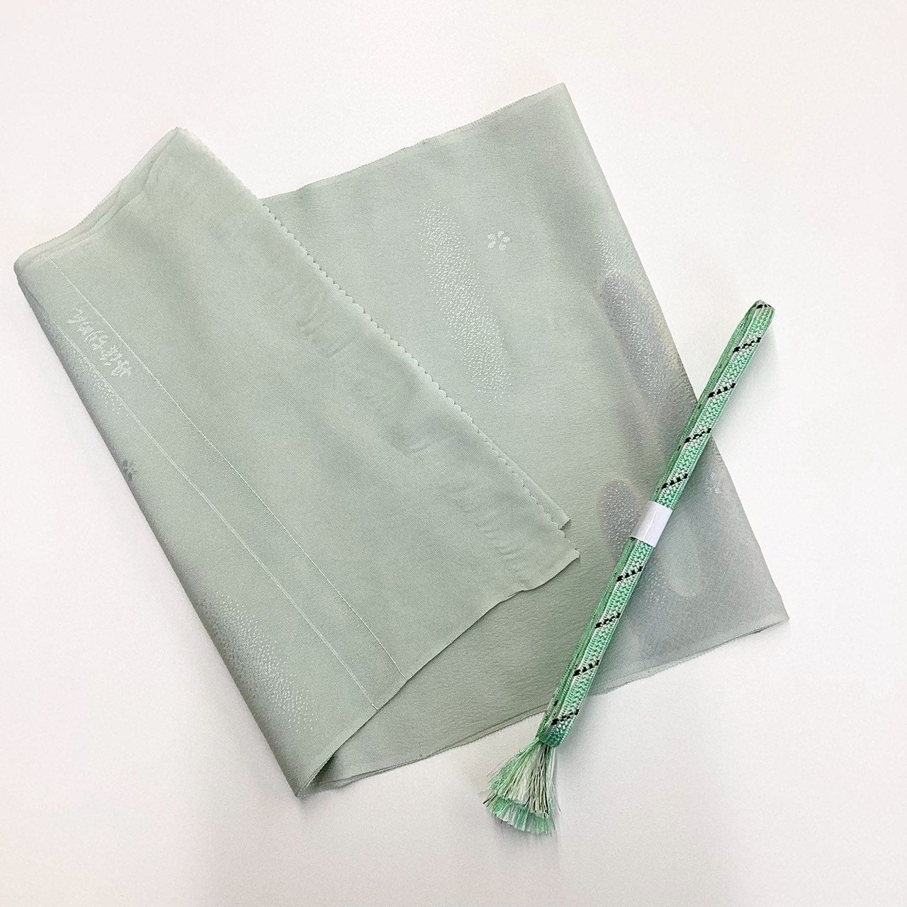 ［8558］帯締め 帯揚げ セット 地紙霞花文様 ぼかし 正絹 着物 帯絞め