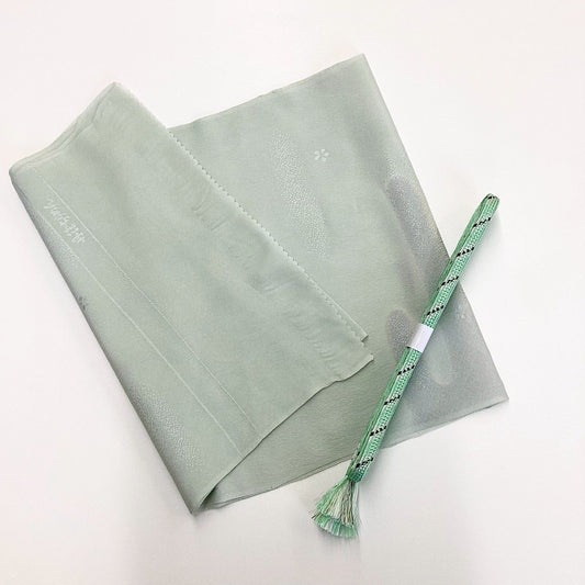 8558# Japanese Kimono Accessory Vintage Obiage and Obijime 2-piece Set Silk