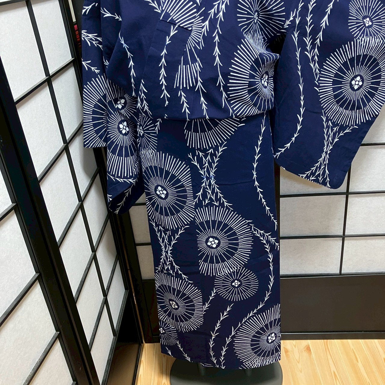 ［9431］浴衣 番傘草木文様 綿 レディース ゆかた リメイク