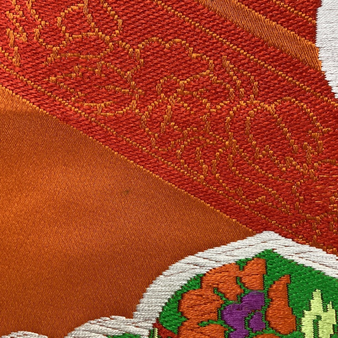 ［8853］袋帯 華紋 刺繍 六通 正絹 着物 フォーマル