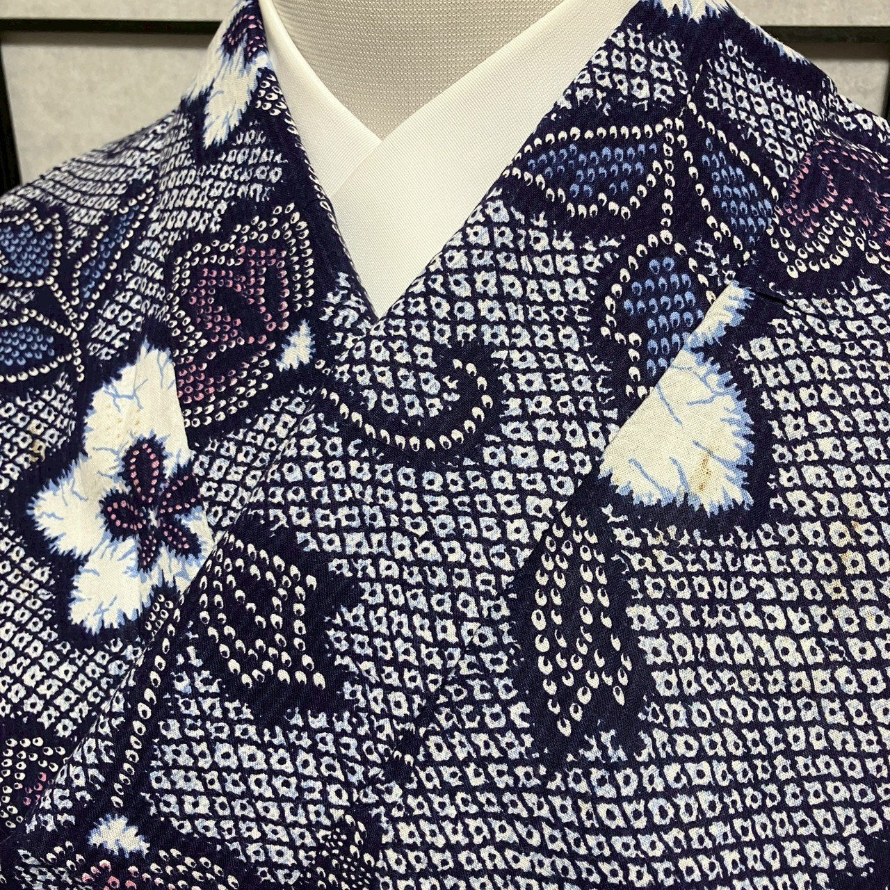 8766# Japanese Yukata Womens Vintage Fabric Cotton Robe Kimono Traditional