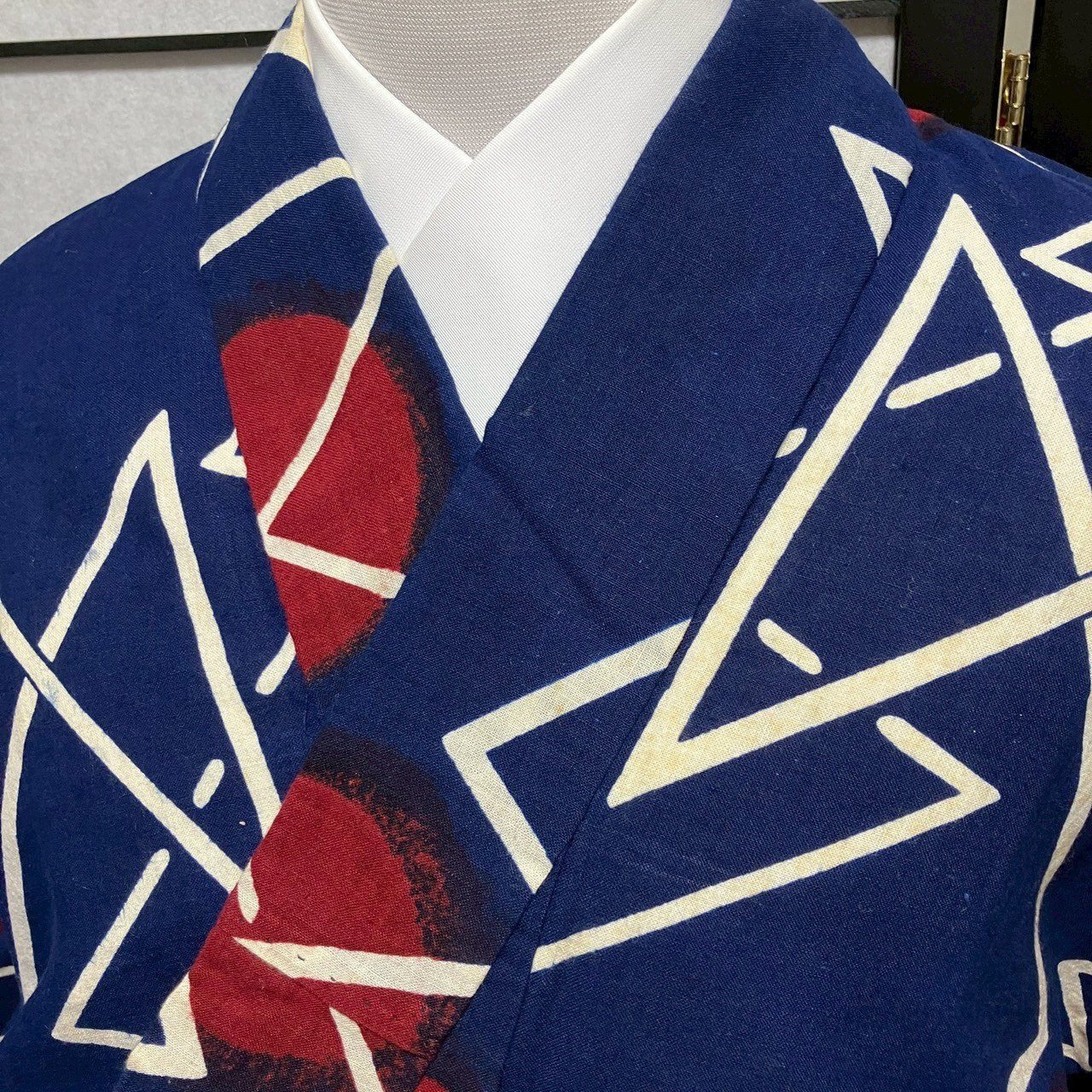 8780# Japanese Yukata Womens Vintage Fabric Cotton Robe Kimono Traditional