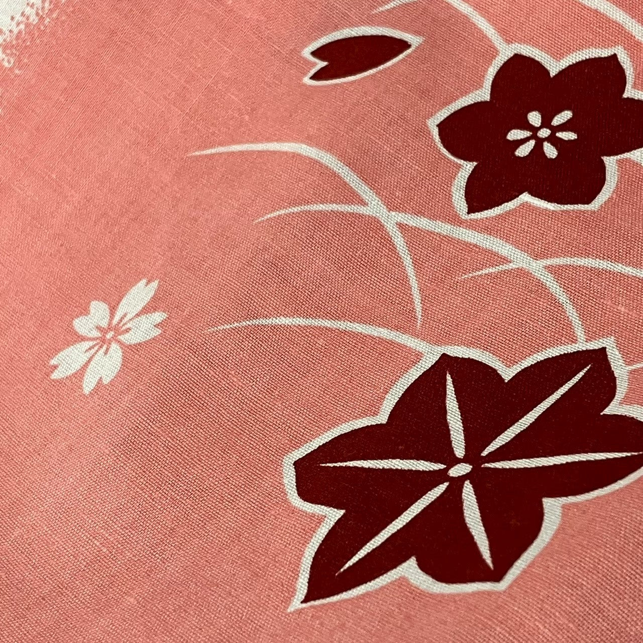 ［9073］浴衣 草花文様 ゆかた レディース 綿 リメイク