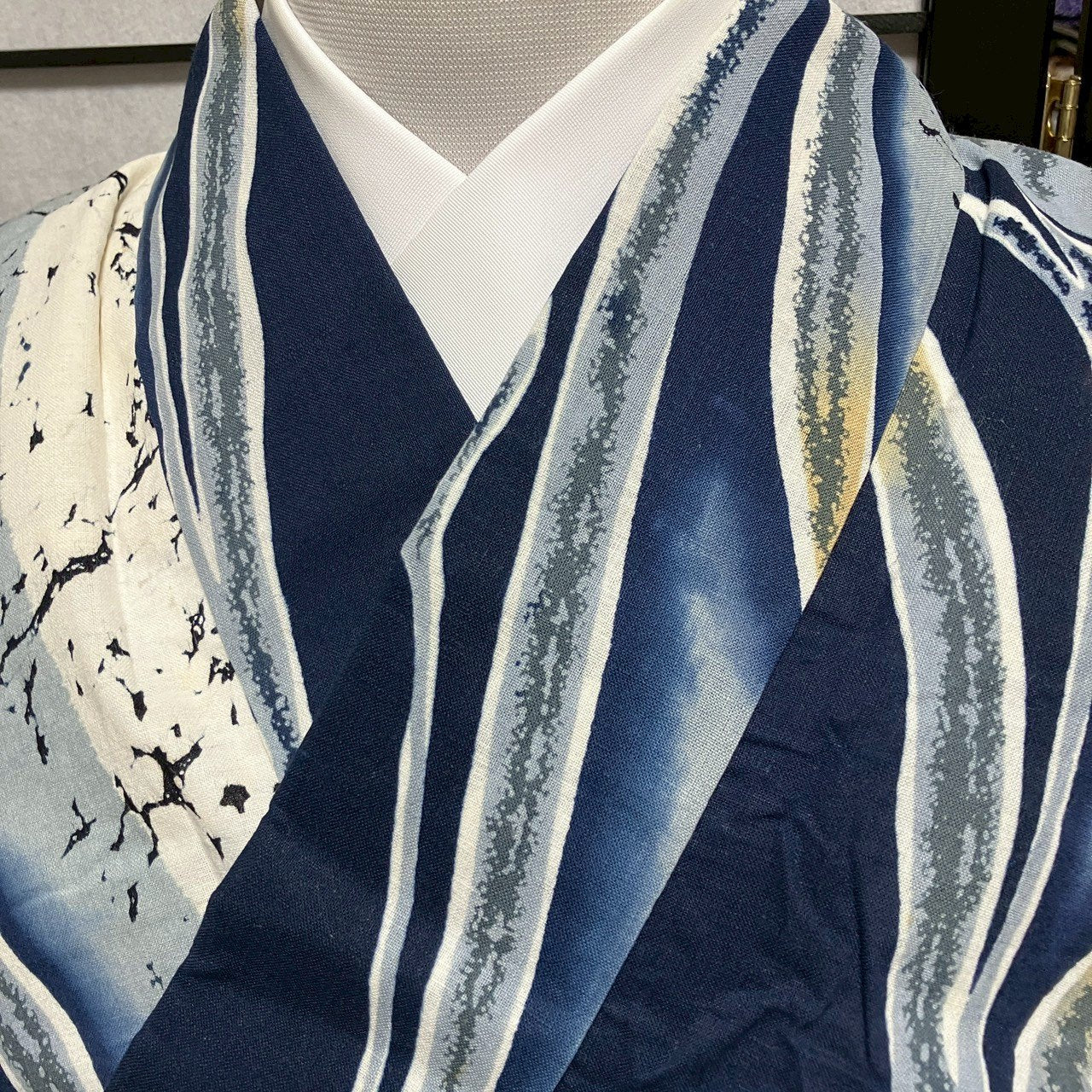 ［8775］浴衣 枝花文様 ぼかし ゆかた レディース リメイク