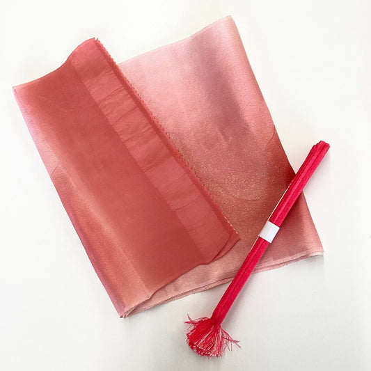 8536# Japanese Kimono Accessory Vintage Obiage and Obijime 2-piece Set Silk