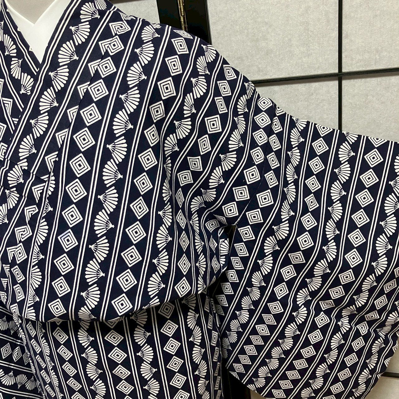 8768# Japanese Yukata Womens Vintage Fabric Cotton Robe Kimono Traditional