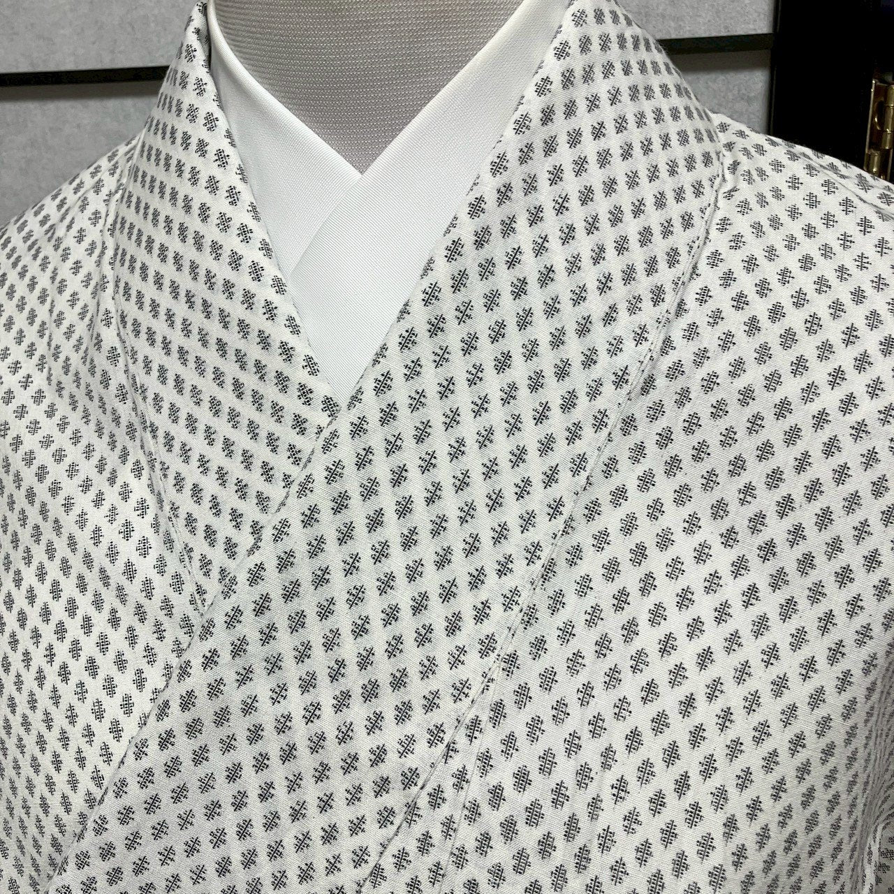 ［9091］浴衣 菱文様 綿 ゆかた レディース リメイク