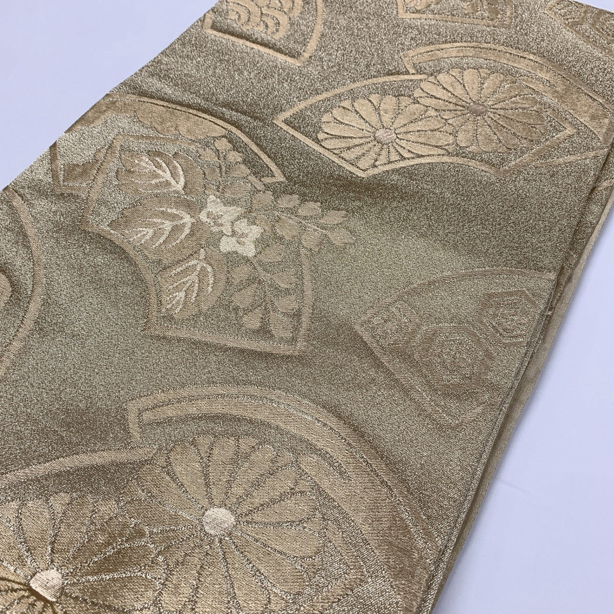 8933# Japanese Vintage Fukuro Obi Belt Kimono Fabric Silk Traditional