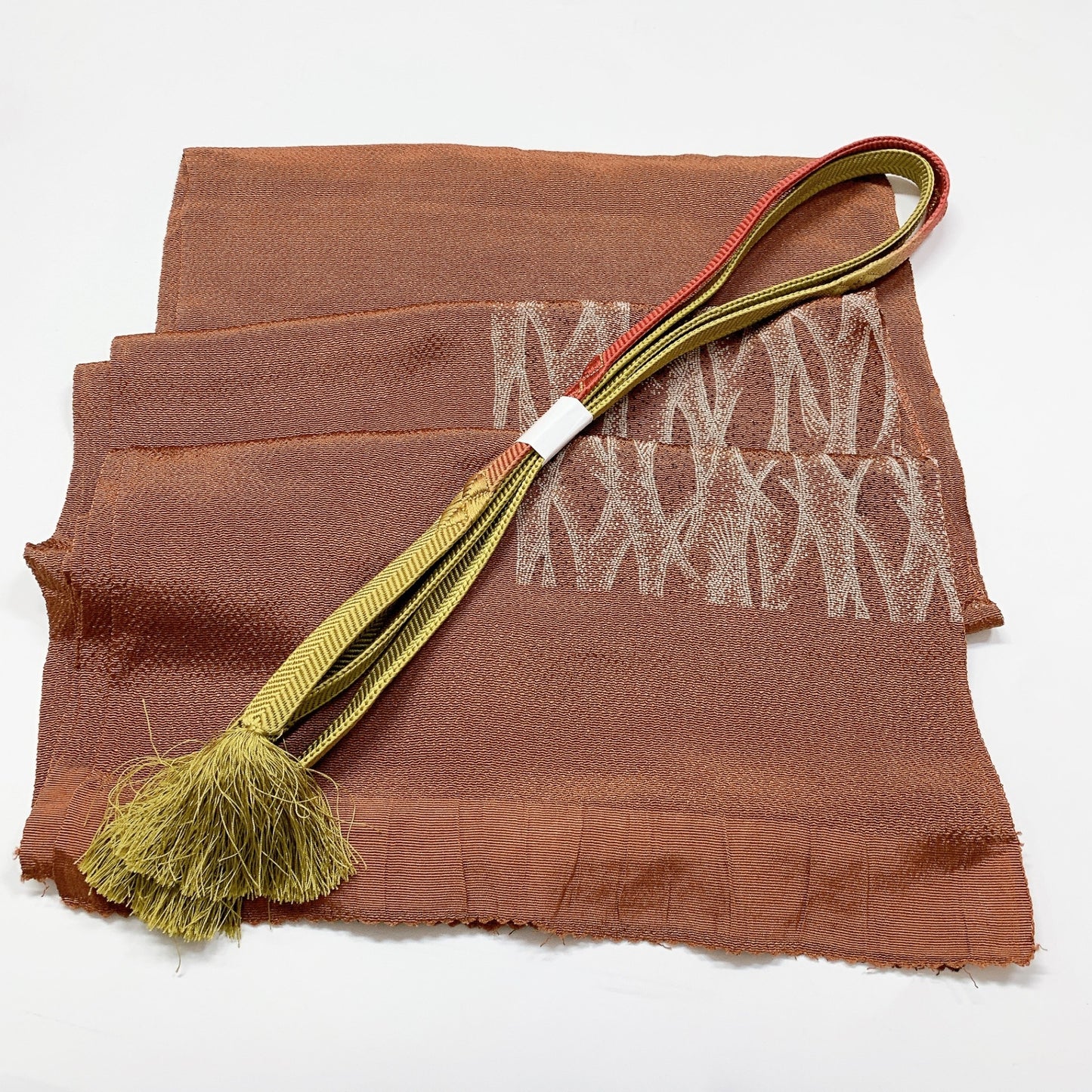 8060# Japanese Kimono Accessory Vintage Obiage and Obijime 2-piece Set Silk