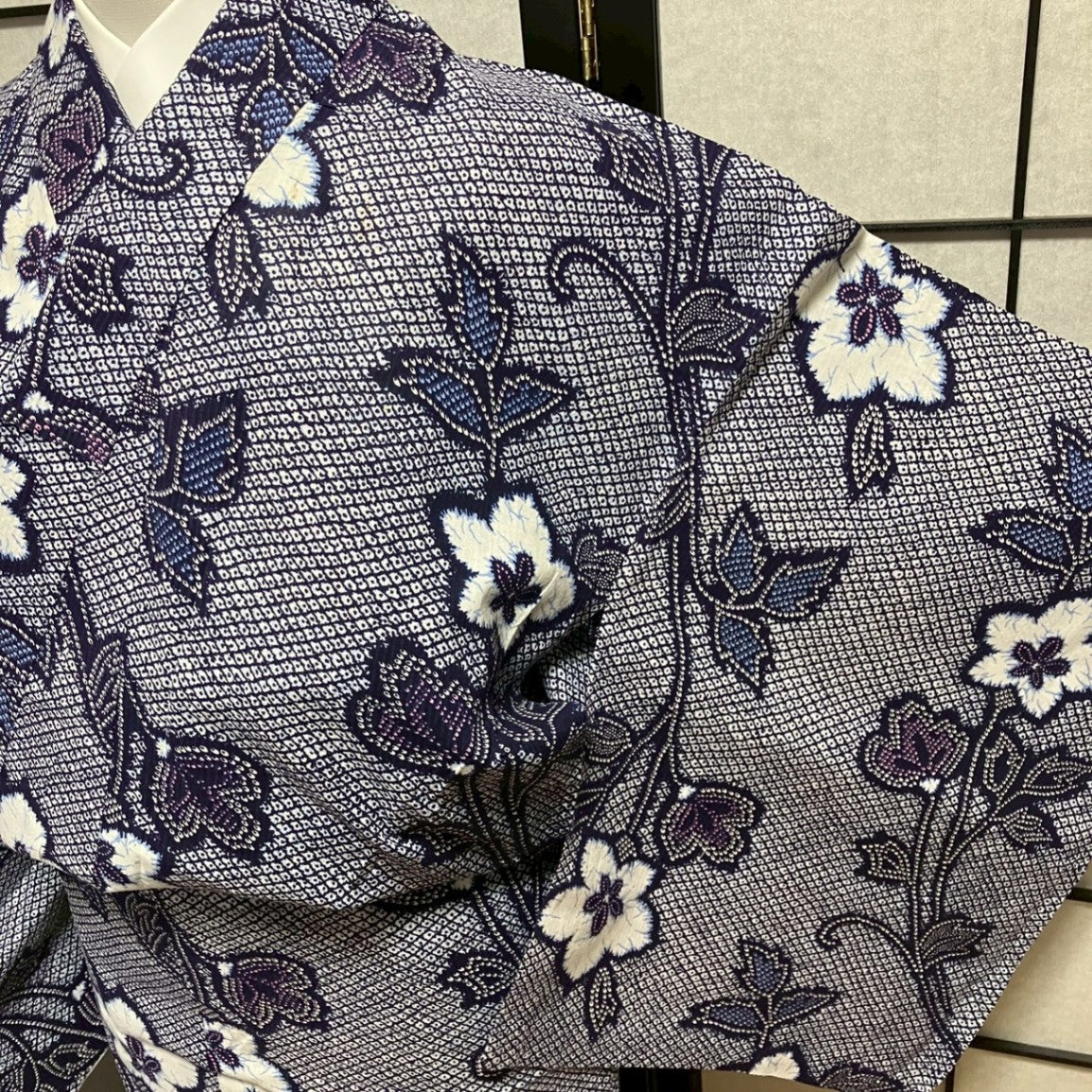 8766# Japanese Yukata Womens Vintage Fabric Cotton Robe Kimono Traditional