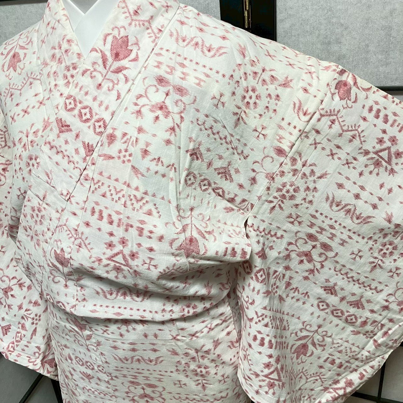 ［9079］浴衣 抽象文様 ゆかた レディース リメイク 綿
