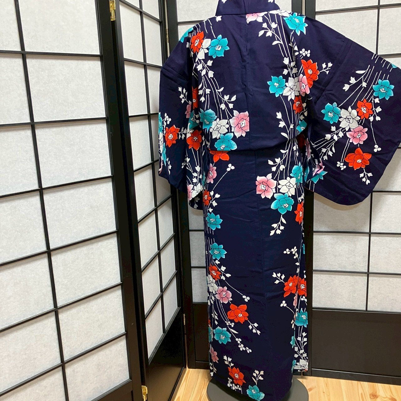8770# Japanese Yukata Womens Vintage Fabric Cotton Robe Kimono Traditional