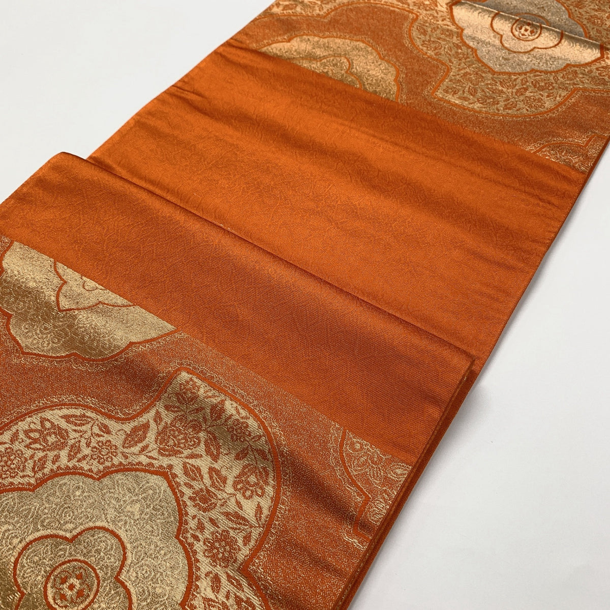 8938# Japanese Vintage Fukuro Obi Belt Kimono Fabric Silk Traditional