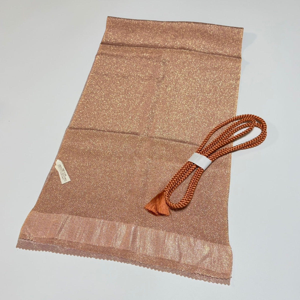 9233# Japanese Kimono Accessory Vintage Obiage and Obijime 2-piece Set Silk