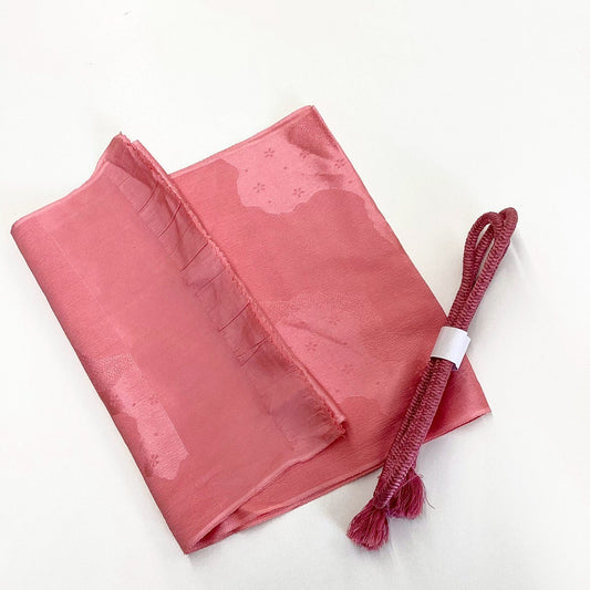 ［8208］帯締め 帯揚げ セット 草花道長文様 正絹 着物 帯絞め