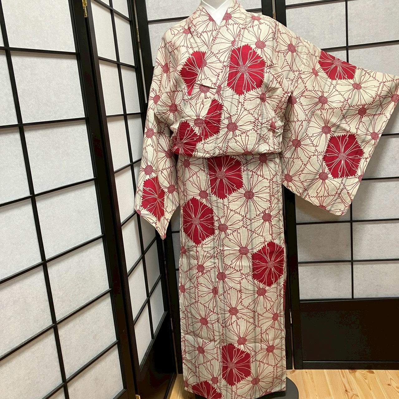 ［9141］浴衣 草花尽し ゆかた レディース リメイク 綿