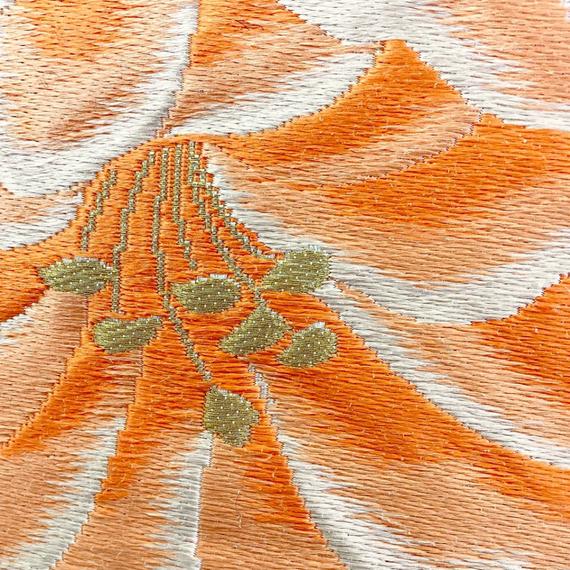［8820］袋帯 草花尽し 刺繍 六通 金糸 正絹 着物 フォーマル