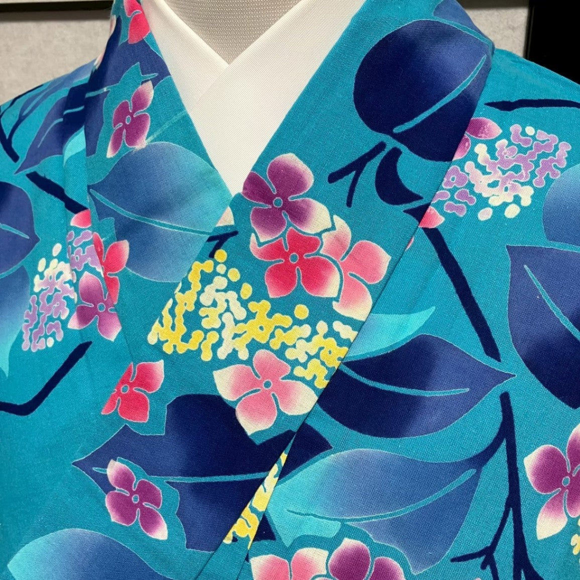 ［9077］浴衣 草花文様 ゆかた レディース 綿 リメイク