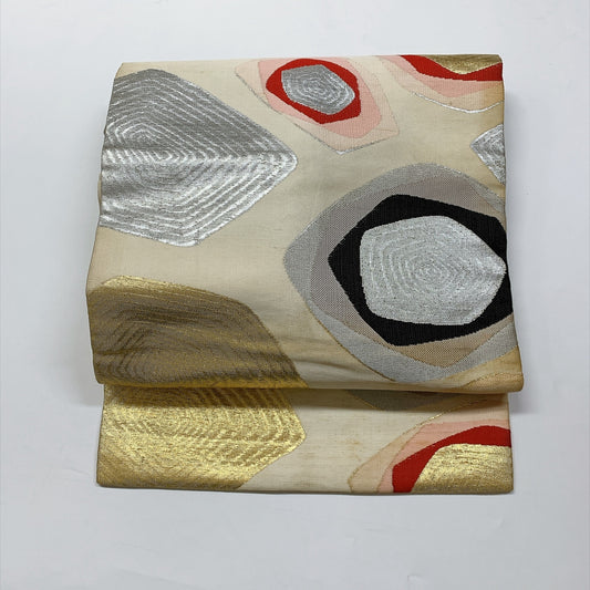9348# Japanese Vintage Nagoya Obi Belt Kimono Fabric Silk Traditional