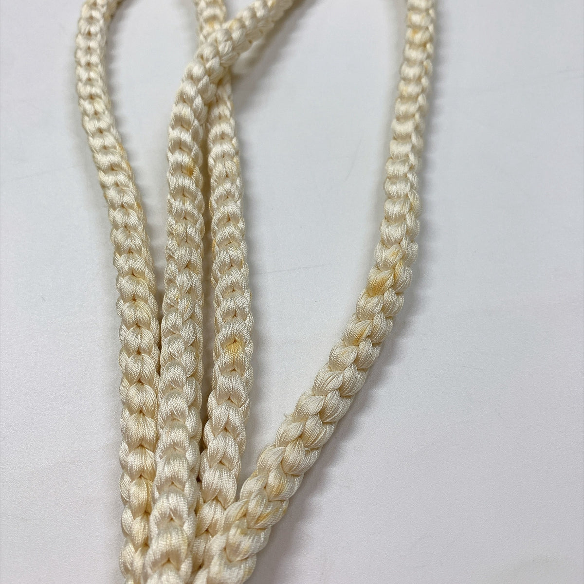 ［9782］帯締め 帯揚げ セット 草花文様 白 正絹 着物 帯絞め
