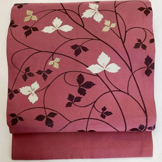 5697# Japanese Vintage Nagoya Obi Belt Kimono Fabric Silk Traditional